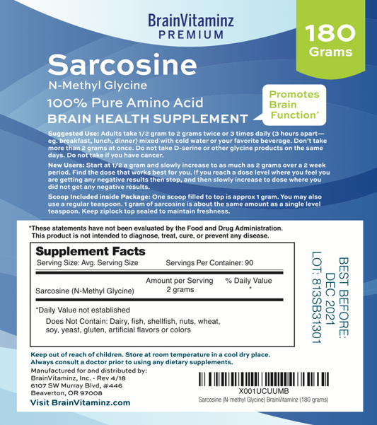 Sarcosine 180 Gram